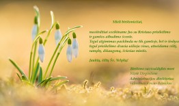 Sveikinimas Šv. Velykų proga
