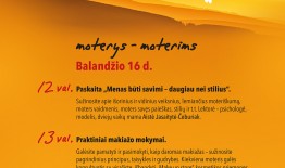 Balandžio 16 d. vyks renginys „Moterys–moterims“, kviečiantis skirti daugiau laiko sau