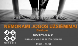Kviečiame į nemokamus jogos užsiėmimus Birštone