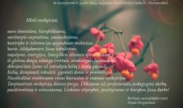 Sveikinimas Tarptautinės mokytojų dienos proga