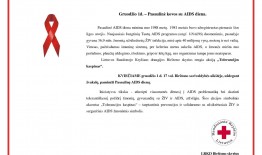 Kviečiame paminėti Pasaulinę AIDS dieną