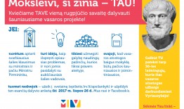 Projektas „Moksleiviai į Vyriausybę“ kviečia spręsti jaunimo emigracijos problemas