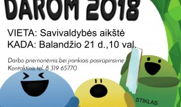 Kviečiame dalyvauti švaros akcijoje „Darom 2018“