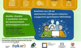 Kviečiame į skaitmeninio raštingumo mokymus pradedantiesiems
