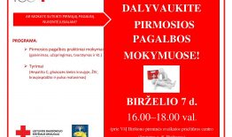 Kviečiame dalyvauti pirmosios pagalbos mokymuose