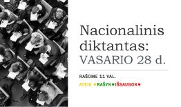 Nacionalinis diktantas vasario 28 dieną