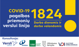 Pradėjo veikti pagalbos priemonių verslui linija – trumpasis numeris 1824