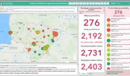 Sukurtas interaktyvus COVID-19 protrūkių žemėlapis