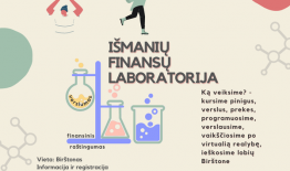 Pristatomas projektas – Išmanių finansų laboratorija“