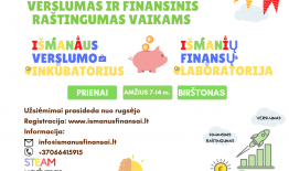 Vaikų verslumo ir finansinio raštingumo ugdymo užsiėmimai Birštone