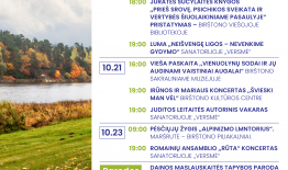 Renginiai Birštone spalio 19–24 dienomis