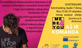 Birštono atvira jaunimo erdvė kviečia registruotis į Erasmus+ projekto „Me be4 you“ susitikimą