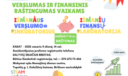 Organizuojami projekto „Paslaugų šeimai plėtojimas Birštono savivaldybėje“ finansinio raštingumo mokymai vaikams