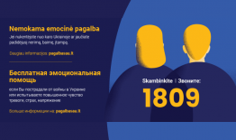 Emocinę paramą galės gauti daugiau nuo karo nukentėjusių ukrainiečių