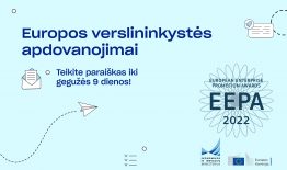 Pratęstas terminas teikti paraiškas 2022 m. Europos verslininkystės skatinimo apdovanojimų nacionalinei atrankai