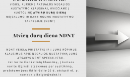 Neįgalumo ir darbingumo nustatymo tarnyba birželio 22 d. organizuoja nuotolinę Atvirų durų dieną