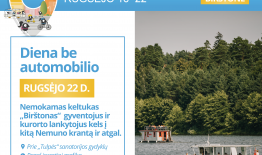 Rugsėjo 22 d. minima Diena be automobilio – siūlome pasinaudoti nemokamu keltuku „Birštonas“
