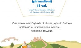 Kviečiame į kūrybines ir edukacines dirbtuves