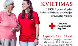 Lietuvos Raudonasis Kryžius kviečia Birštono gyventojus į draugystės vakarą