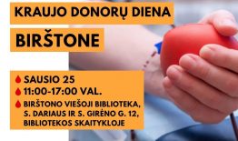 Kviečiame dovanoti kraują Birštone