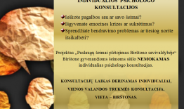 Nemokamos mediacijos paslaugos ir individualios psichologo konsultacijos