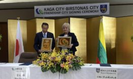 Japonijoje pasirašyta bendradarbiavimo sutartis tarp Birštono ir Kagos miestų
