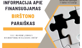 Skelbiamos Birštono savivaldybės finansuojamos paraiškos