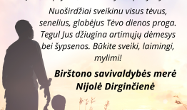 Savivaldybės merės sveikinimas Tėvo dienos proga