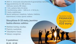 Atnaujinta PASAKOS stovyklavietė Baltijos pajūryje