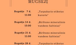 Edukacijos Birštono muziejuje rugsėjo mėn.