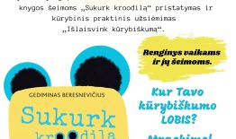 Vyks knygos šeimoms „Sukurk kroodilą“ pristatymas