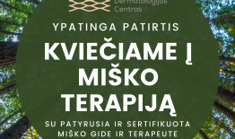 Inovatyvios Dermatologijos Centras kviečia į Miško terapiją