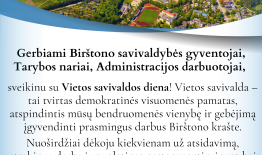 Savivaldybės merės sveikinimas Vietos savivaldos dienos proga