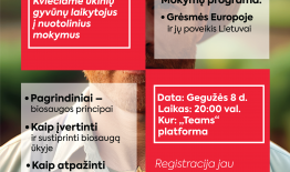 Nuotoliniai mokymai galvijų ir kitų ūkinių gyvūnų laikytojams „Biosauga – tavo ūkio skydas“