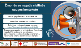 Nuotolinis renginys „Žmonės su negalia civilinės saugos kontekste“