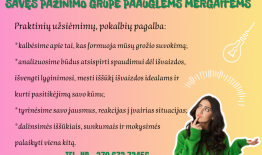 Savęs pažinimo grupė paauglėms mergaitėms