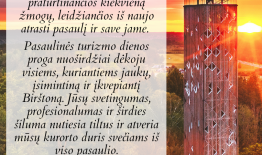 Birštono savivaldybės merės sveikinimas Pasaulinės turizmo dienos proga