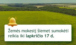 Žemės mokestį reikia sumokėti iki lapkričio 17 d.
