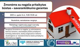 Lietuvos žmonių su negalia sąjunga organizuoja nuotolinį renginį  „Žmonėms su negalia pritaikytas būstas – savarankiškumo garantas“.
