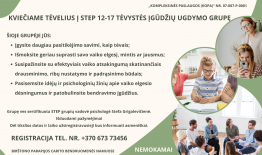 Kviečiame tėvus į STEP 12–17 tėvystės įgūdžių ugdymo grupę